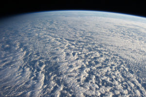 Stratocumulus clouds above the Pacific Ocean, north of Japan.