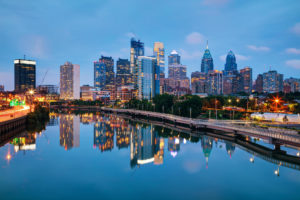 Center City Philadelphia, viewed from the Schuylkill River.