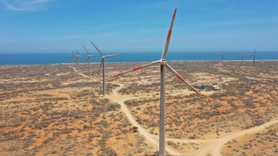 The Jepírachi wind farm on the Guajira Peninsula, Colombia.
