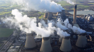 The Drax Power Station in North Yorkshire, England.