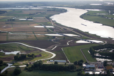 A so-called “room for the river” project in the Netherlands that uses floodplains to prevent flooding in Rotterdam and Dordrecht.