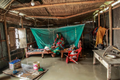 A flooded home in Jatrapur Union, Bangladesh, June 2022.