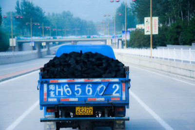 Coal truck in Beijing.