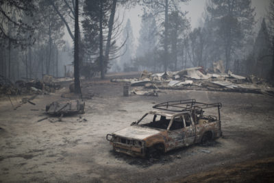 The aftermath of the Butte Fire near San Andreas, California in September 2015. California municipalities have filed climate-change lawsuits against major oil companies .