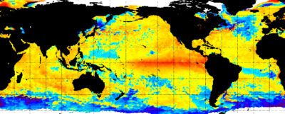 Sea surface temperature anomalies in November 2015.