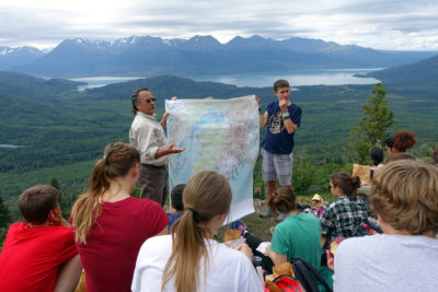 Former Kenai biologist John Morton talks to high school students about the impacts of climate change on the refuge.