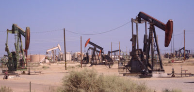 Oil pumps in California’s Midway-Sunset oil field.
  