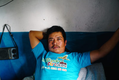 Víctor Vásquez was shot in the leg by police while shooting video of an eviction in a local village on January 13, 2017. 