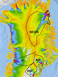 Greenland ice velocities