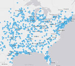 Natural gas power plant locations