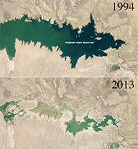 Drought at Elephant Butte Reservoir New Mexico