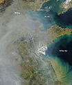 Smog over Beijing China