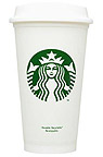 Starbucks reusable plastic cup