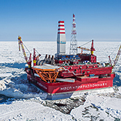 Oil rig in the Barents Sea