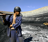 Coal miner in Inner Mongolia