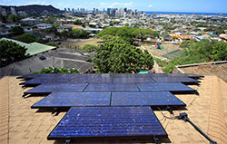 Honolulu rooftop solar panels