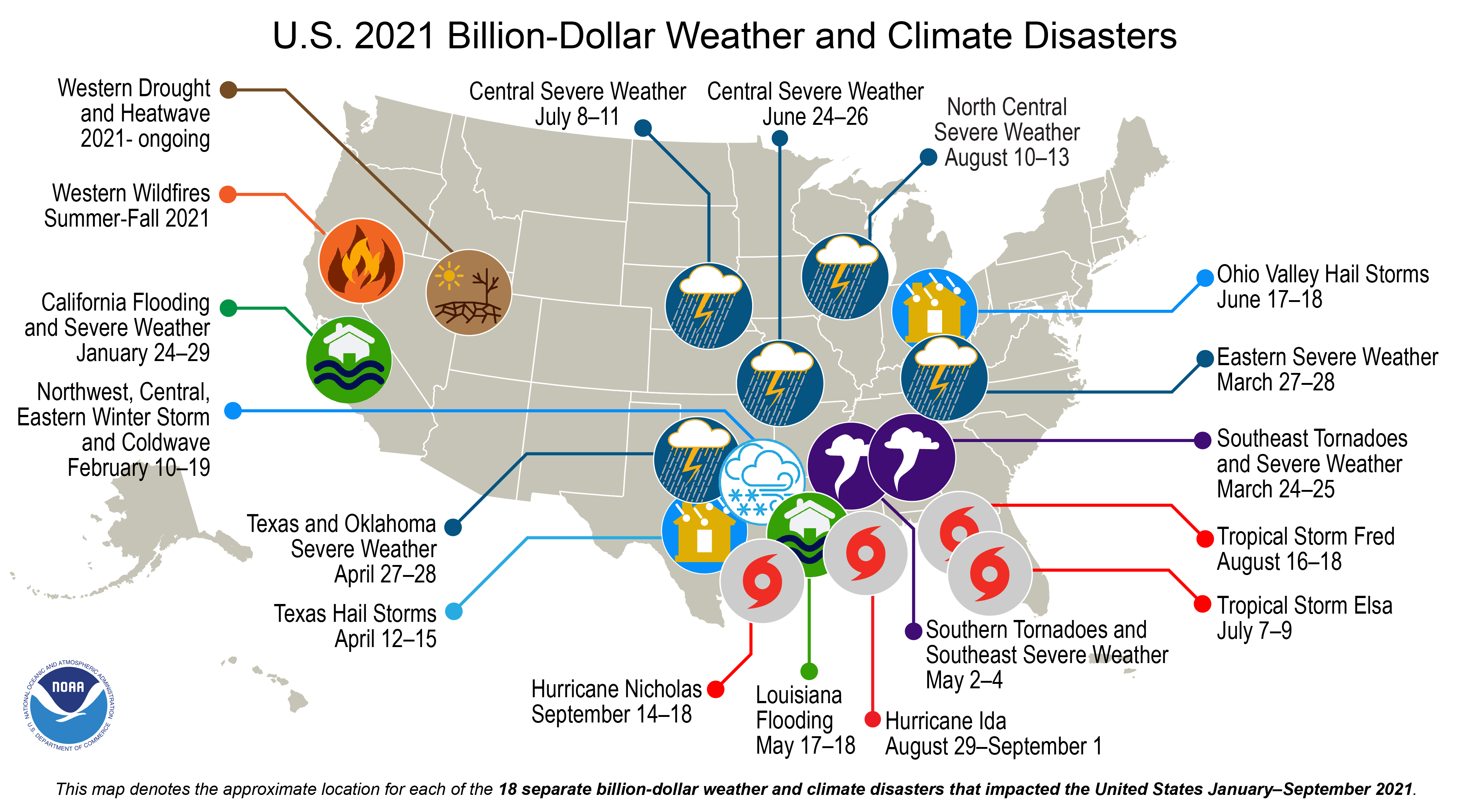 U.S. On Pace for Record Number of BillionDollar Weather Disasters