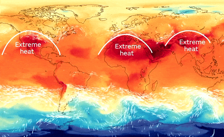 A Stagnant Jet Stream Is Fueling Intense Heat Worldwide. Could Climate  Change Be to Blame? - Yale E360