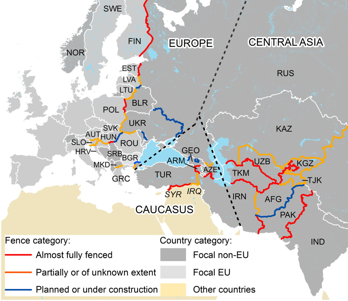 Aimed At Refugees Fences Are Threatening European Wildlife Yale E360   Journal.pbio.1002483.g003 KBfull 