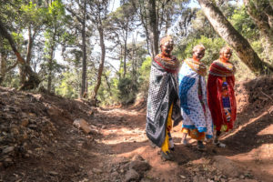 Samburu women in Kenya's Kirisia forest.