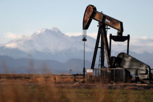An oil well near Dacono, Colorado. 