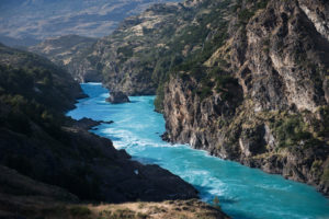 The free-flowing Baker River in Chile's Patagonia region. Permits for a major hydroelectric project on the waterway were revoked in 2014 amid protests.