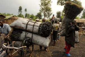 Charcoal dealers in Democratic Republic of the Congo's North Kivu province, where much of the charcoal is produced from trees in Virunga National Park.