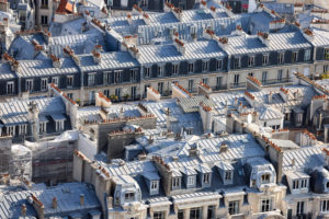 Paris' iconic zinc roofs can heat up to 194 degrees F on a hot summer day.