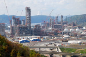 Shell's ethane cracker plant under construction in Monaca, Pennsylvania.