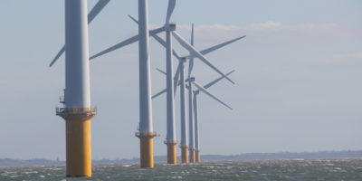 Wind turbines at the Burbo Bank project in the U.K.