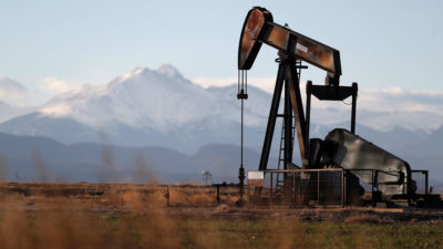 An oil well near Dacono, Colorado. 