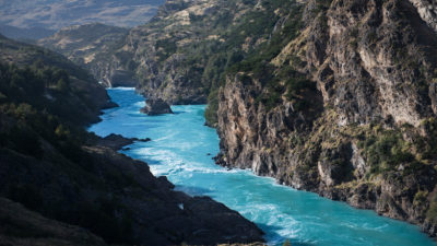 The free-flowing Baker River in Chile's Patagonia region. Permits for a major hydroelectric project on the waterway were revoked in 2014 amid protests.
