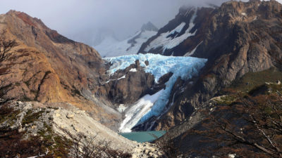 The Piedras Blancas glacier in Patagonia in Santa Cruz province, Argentina.