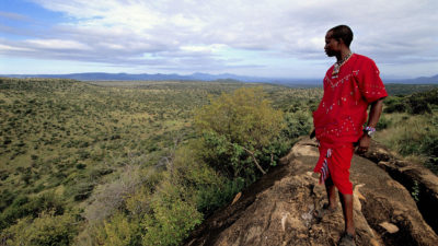 A Maasai man on Il Ngwesi's tribal-managed lands.
