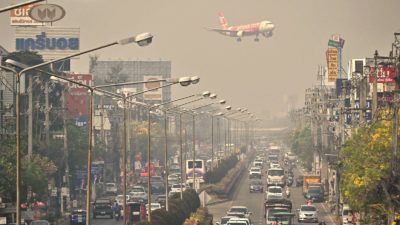 Air pollution in Chiang Mai, Thailand, last April.


