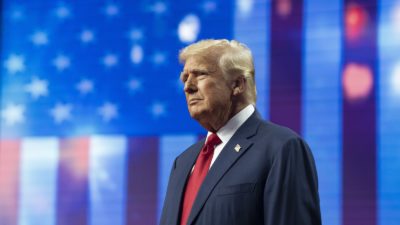 Donald Trump at a campaign rally in Glendale, Arizona, in August.

