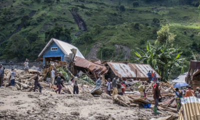 Homes destroyed by floods along Lake Kivu in the Democratic Republic of the Congo, May 6, 2023.