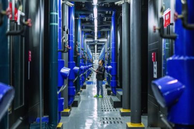 Inside the Guian Data Center of China Unicom, which uses artificial intelligence in its operations.