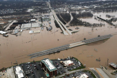 Flooding along the Mississippi River Valley in Missouri in 2015.
