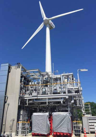 A green ammonia pilot project at the Fukushima Renewable Energy Institute in Japan.