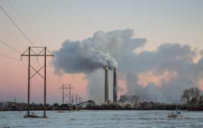 Xcel Energy's Sherburne County (Sherco) Generating Station, a coal-fired power plant, near Becker, Minnesota.
