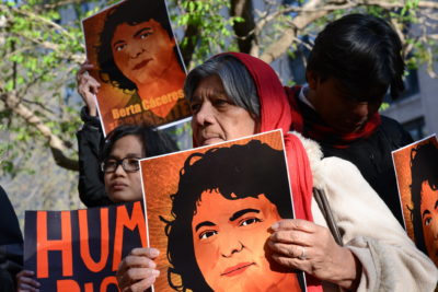 A vigil for murdered environmental activist Berta Cáceres, April 5, 2016.