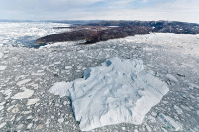 Icebergs in Disko Bay, Greenland.