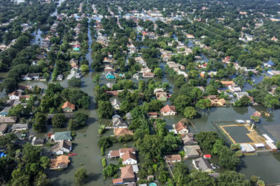 Flooding on the outskirts of Houston after Hurricane Harvey, August 31, 2017.