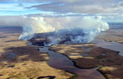 The Apoon Pass Fire in southwest Alaska, June 19, 2022.