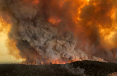 Wildfires in Bairnsdale, Australia on December 30.
