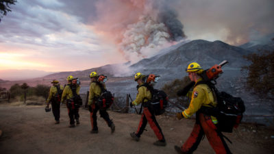 A firefighting crew in Yucaipa, California on September 5.