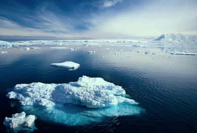 Waters off the Antarctic Peninsula.