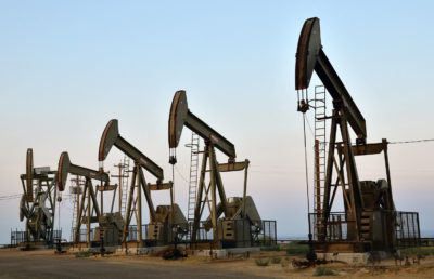 A drilling site in Bakersfield, California.