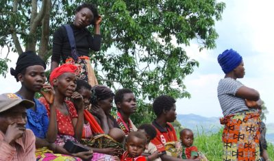 Batwa villagers on the edge of Kahuzi-Biega National Park.
